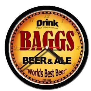  BAGGS beer and ale wall clock 