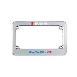   Chrome License Plate Frame w / GSX R Logo 2008 / Pt # 990A0 19050 CRM