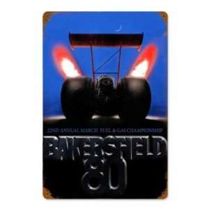  Bakersfield 80 Drag Race Vintage Metal Sign
