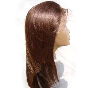  18 100%indian Remy Brown Color Full Lace Wig Beauty