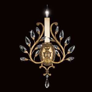 Fine Art Lamps 776750ST Crystal Laurel Gold 1 Light Sconces in Warm 