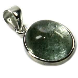  Green Phantom Cabochon Pendant (with Necklace) Everything 