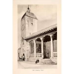  1908 Print Holbach Croatia Trogir Trau Loggia Clock Tower 