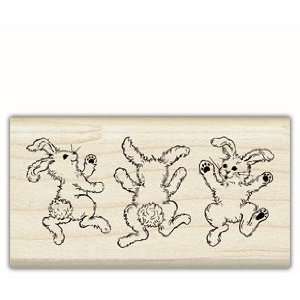  Bunny Border Wood Mounted Rubber Stamp Arts, Crafts 