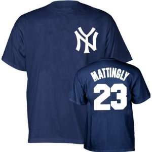  New York Yankees Don Mattingly Name and Number Navy T 