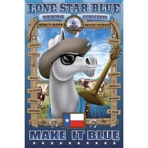   printed on 20 x 30 stock. Lone Star Blue   Texas