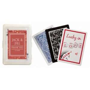 Baby Keepsake Red Wine Bar Theme Personalized Playing Card Favors 
