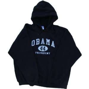 Barack Obama Distressed Hooded Sweatshirt Black  Sports 