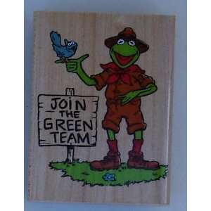 Kermit The Frog AS A Scout Wood Mounted Rubber Stamp (Discontinued 