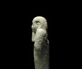 substantial, well modeled ancient Egyptian faience shabti, dating to 