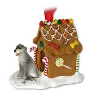  Irish Wolfhound Gingerbread House Christmas Ornament