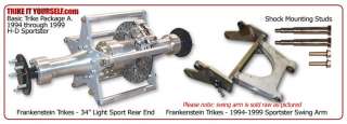 TRIKE IT YOURSELF   Basic Trike Package A. for H D Sportster 1994 