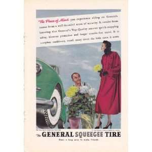   Tire Lady & Flowers by Ben Reig & Omar Kiam Original Vintage Print Ad