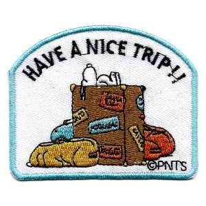   Have a Nice Trip  travel Embroidered Peanuts Iron On / Sew On Patch