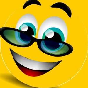 Smiley Face With Glasses Sticker