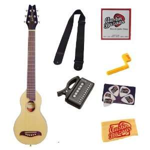  Washburn RO10 Rover Travel Acoustic Guitar Bundle with 