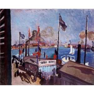   Oil Reproduction   Raoul Dufy   32 x 26 inches   The port of Le Havre