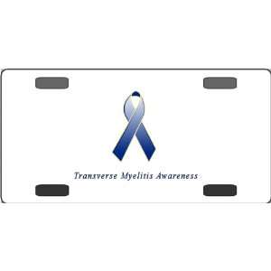 Transverse Myelitis Awareness Ribbon Vanity License Plate