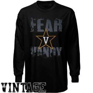 Vanderbilt Commodores Black Fear Vandy Vintage Long Sleeve T shirt 