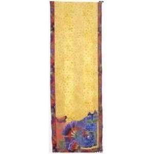  Laurel Burch Blossoming Spirits Silk Scarf Yellow By The 