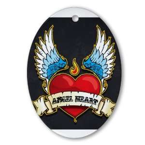  Ornament (Oval) Winged Angel Heart 