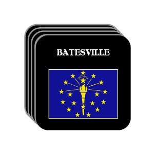  US State Flag   BATESVILLE, Indiana (IN) Set of 4 Mini 