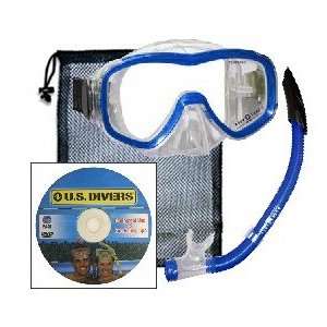  U.S. Divers St. Tropez Mask, Seabreeze Snorkel, Mesh Bag 