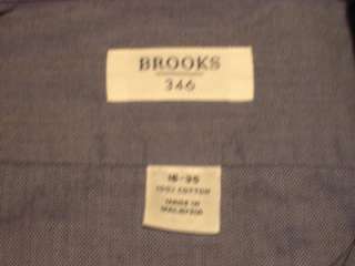 Mens Dress Shirt Brooks Brothers 346 16/35 Blue FC EUC  