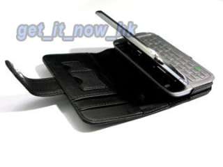 Book Type Pouch Flip Cover Genuine Real Leather Case for HTC Touch Pro 