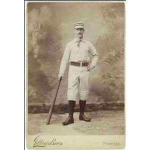  Reprint Unidentified baseball player in standing with bat 