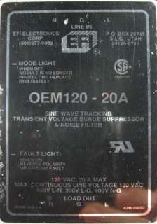 OEM120 20A EFI Transient Surge Suppressor Noise Filter  