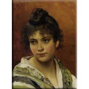  Young Beauty 12x16 Streched Canvas Art by Blaas, Eugene de 