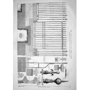  1868 NEW RAILINGS HYDE PARK BATTERSEA FOUNDRY ROBINSON 