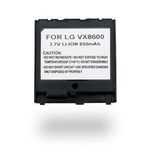  LG VX8600 Lithium Ion 650 mAh Battery Electronics