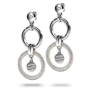 Miss Sixty Ladies Earrings in White Steel with White Crystals, form 