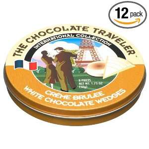The Chocolate Traveler Cr?me Brulee White Chocolate Wedges, 1.75 Ounce 