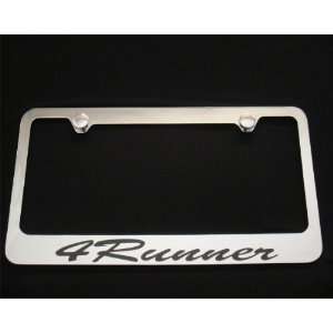 Premium Heavy Metal Mirror Chrome 4Runner Toyota License Plate Frame 