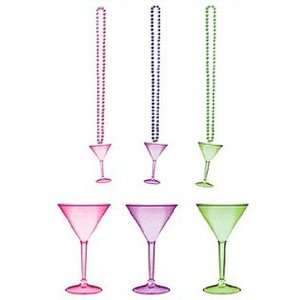  Assorted Martini Glass Bead Necklace 