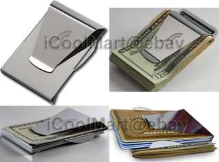 Slim Money Clip Double Sided Wallet Credit Card Holder  