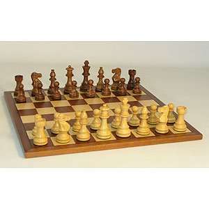  Chess Set Lardy Classic 3 3/4   Sheesham on Sapele Board 