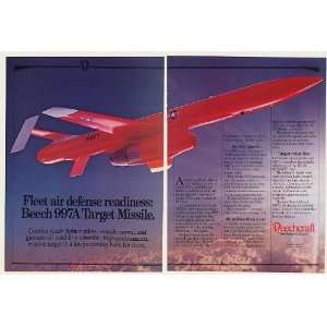   Beechcraft 997A Target Missile 2 Page Print Ad (51599)