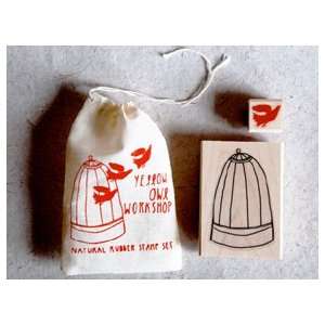  Yellow Owl Workshop Bird Cage Stamp Set 
