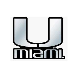  Miami Hurricanes Silver Auto Emblem **