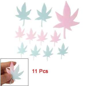  Amico 11 Pcs Baby Blue Pink Maple Leaf Sticker Home Wall 