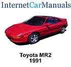 1991 Toyota MR2 / MR 2 FACTORY Workshop / Service / Repair manual 1808 