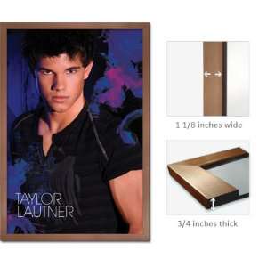  Bronze Framed Taylor Lautner Poster Twilight Blue 