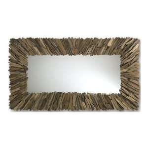  Beachhead Modern Rustic Driftwood Long Rectangle Mirror 51 