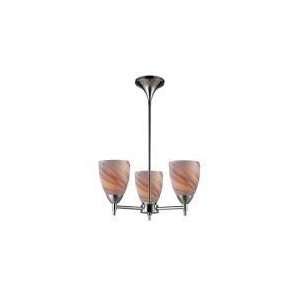  Celina 3 Light Chandelier In Polished Chrome And Creme 