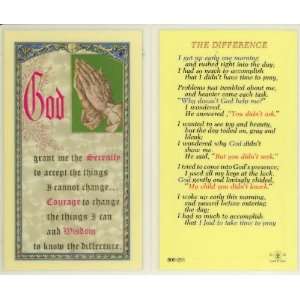  Serenity Prayer Holy Card (800 251)   10 pack (E24 754 
