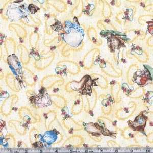  45 Wide Alphabet Garden Paisley Ivory Fabric By The Yard 